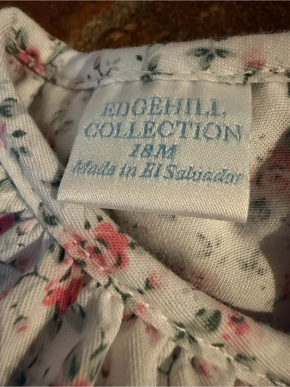 Edgehill Collection Long Sleeve Smocked Floral Dress, Size 18 Months